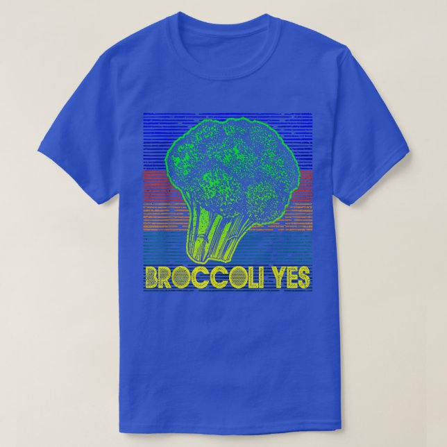 Broccoli Yes Funny Vegetable Gardener  295 T-Shirt (Design Front)