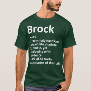 BROCK Definition Personalised Name Funny Gift T-Shirt