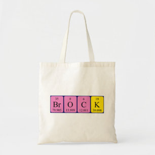 Brock periodic table name tote bag