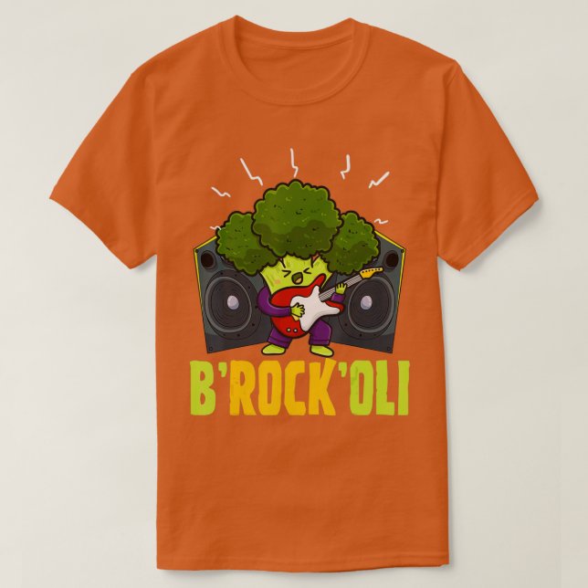 BRockOli Broccoli Vegan Pun Vegetarian Vegetable V T-Shirt (Design Front)