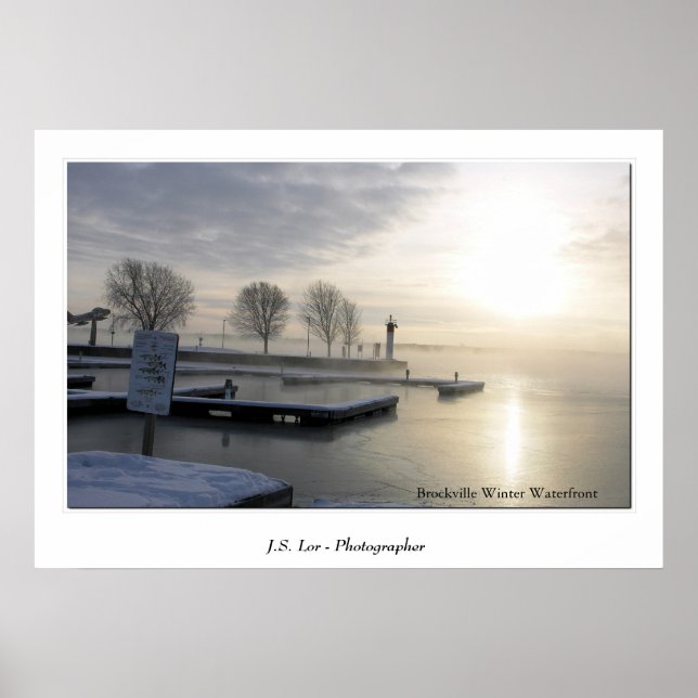 Brockville Winter Waterfront Poster (Front)