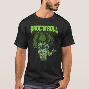 Broc'n'roll Veggie Vegan Vegetarian Broccoli T-Shirt