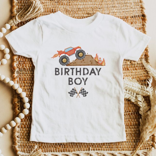 BRODI Red Monster Truck Birthday Boy Toddler T-Shirt (Creator Uploaded)