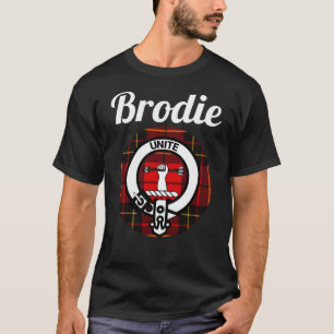 Brodie Clan Scottish Name Coat Of Arms Tartan T-Shirt