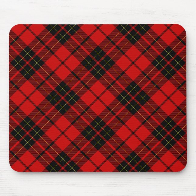 Brodie clan tartan red black plaid mouse pad (Front)