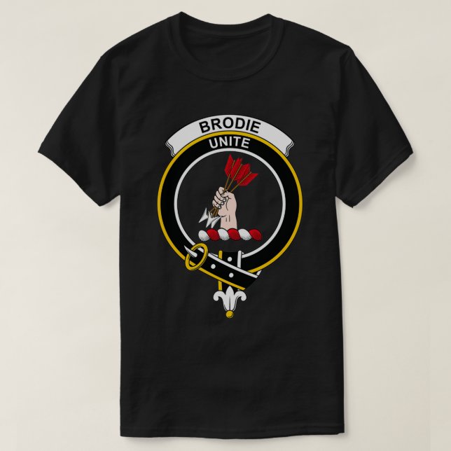 Brodie Crest Tartan Clan Scottish Clan T-Shirt (Design Front)