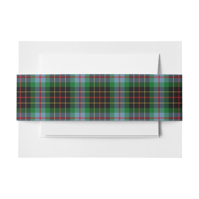 Brodie Hunting Scottish Tartan Belly Band Invitation Belly Band (Front Example)
