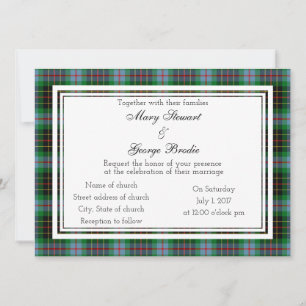 Brodie Hunting Scottish Wedding Invitation