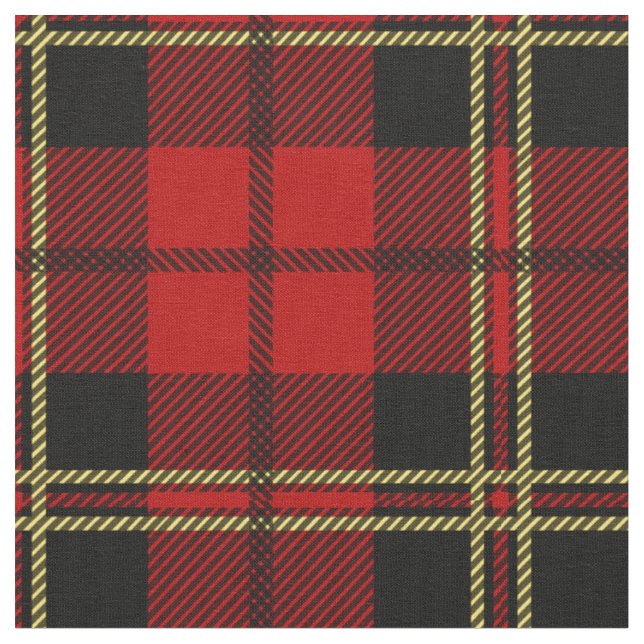Brodie Red Scottish Clan Tartan Fabric (Close Up)