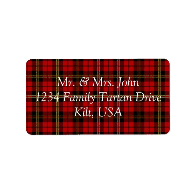 Brodie Red Tartan Label (Front)