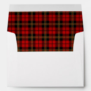 Brodie Red Tartan Wedding Envelopes