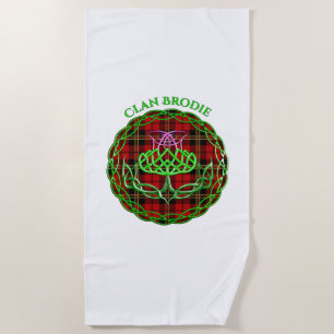 Brodie Scottish Tartan Celtic Thistle Beach Towel