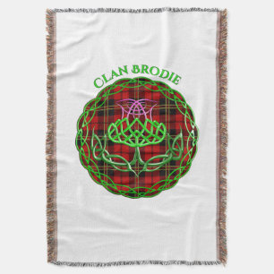 Brodie Scottish Tartan Celtic Thistle Throw Blanket