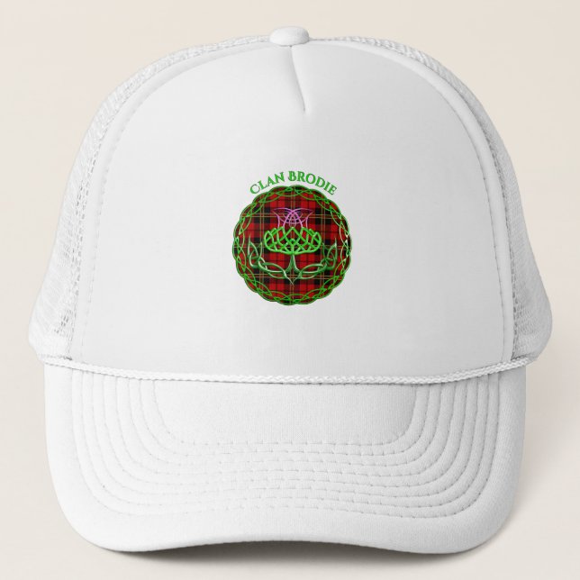 Brodie Scottish Tartan Celtic Thistle Trucker Hat (Front)