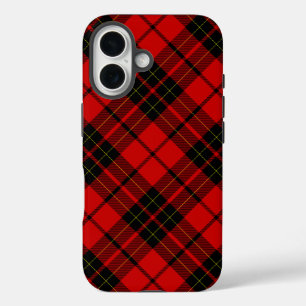 Brodie tartan red black plaid iPhone 16 case