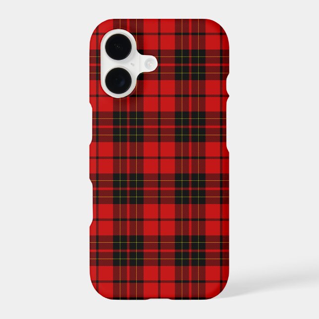 Brodie tartan red black plaid iPhone case (Back)