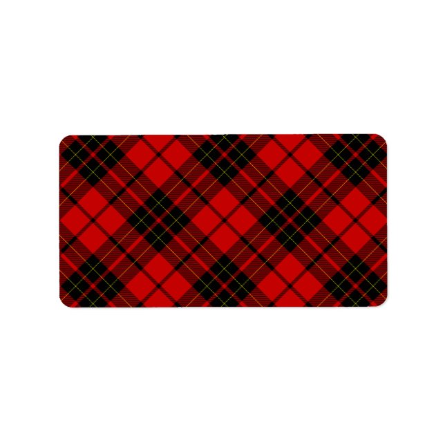 Brodie tartan red black plaid label (Front)
