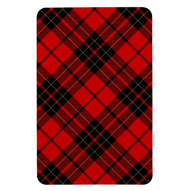 Brodie tartan red black plaid magnet (Vertical)