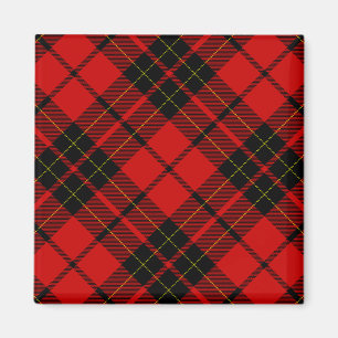 Brodie tartan red black plaid magnet