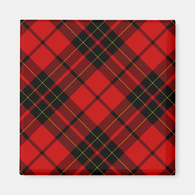 Brodie tartan red black plaid magnet (Front)