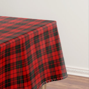 Brodie tartan red black plaid tablecloth