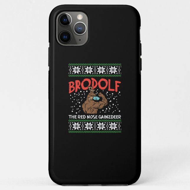 Brodolf In Mask Muscle Workout Gym Ugly Xmas Case-Mate iPhone Case (Back)