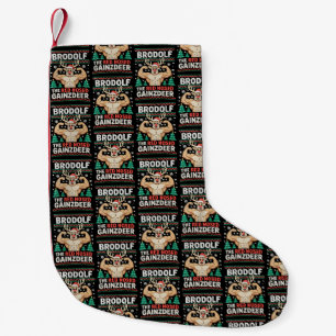 Brodolf Red Nosed Gainzdeer Reindeer Christmas Gym Small Christmas Stocking