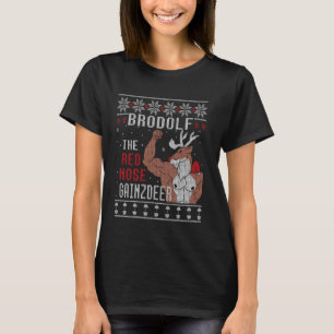 Brodolf The Red Nose Gainzdeer Ugly Sweater Christ