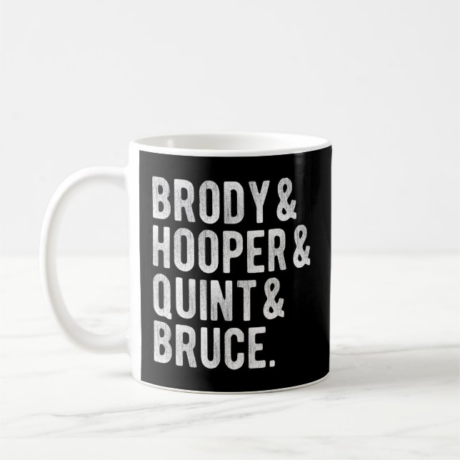 Brody And Hooper And Quint And Bruce Coffee Mug (Left)