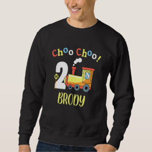 Brody Choo Choo Two Train 2nd Birthday Turning 2 Sweatshirt
