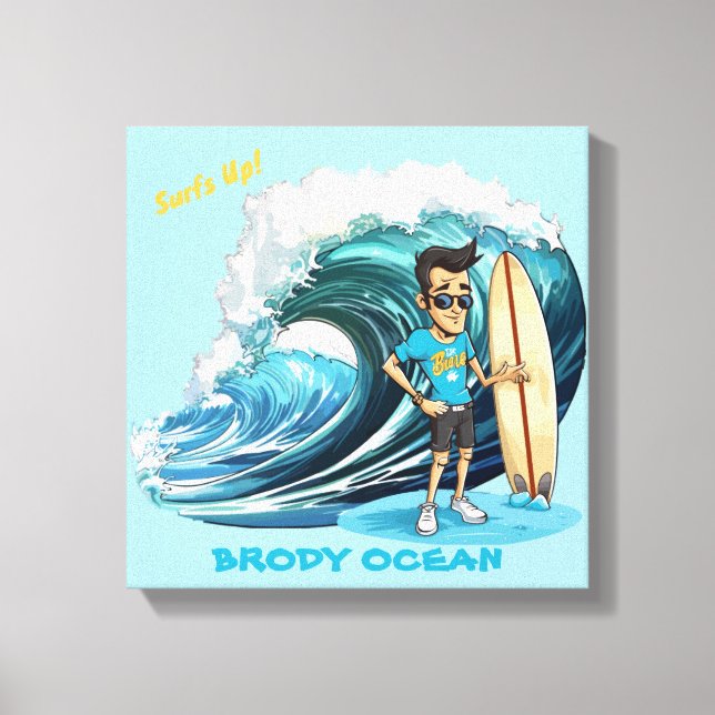Brody Ocean Wavecrest Canvas Print (Front)