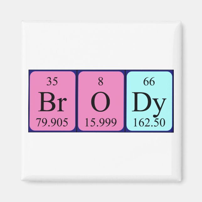 Brody periodic table name magnet (Front)