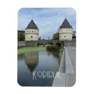 Broel Towers Reflections, Kortrijk, Belgium Magnet