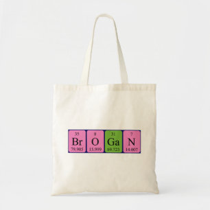 Brogan periodic table name tote bag