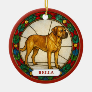 Broholmer Dog Ceramic Circle Ornament