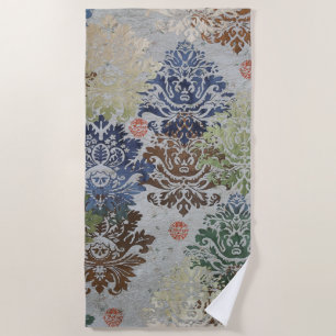 Brokatmuster aus einer Stoffkollage Beach Towel