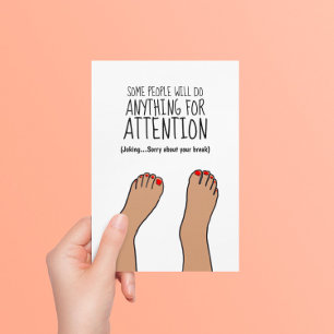 Broken Ankle Funny Postcard