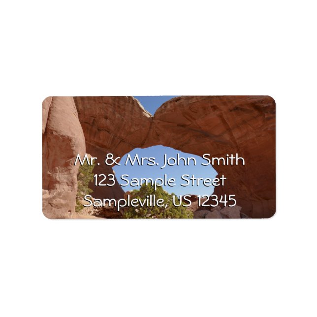 Broken Arch at Arches National Park Label (Front)