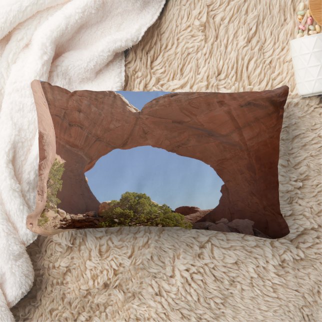 Broken Arch at Arches National Park Lumbar Cushion (Blanket)