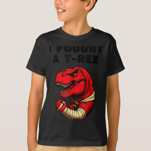 Broken Arm Recovery T-rex Kids Boys Dinosaur T-Shirt