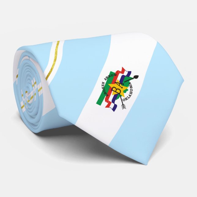 Broken Arrow (Oklahoma) city flag Neck Tie (Rolled)