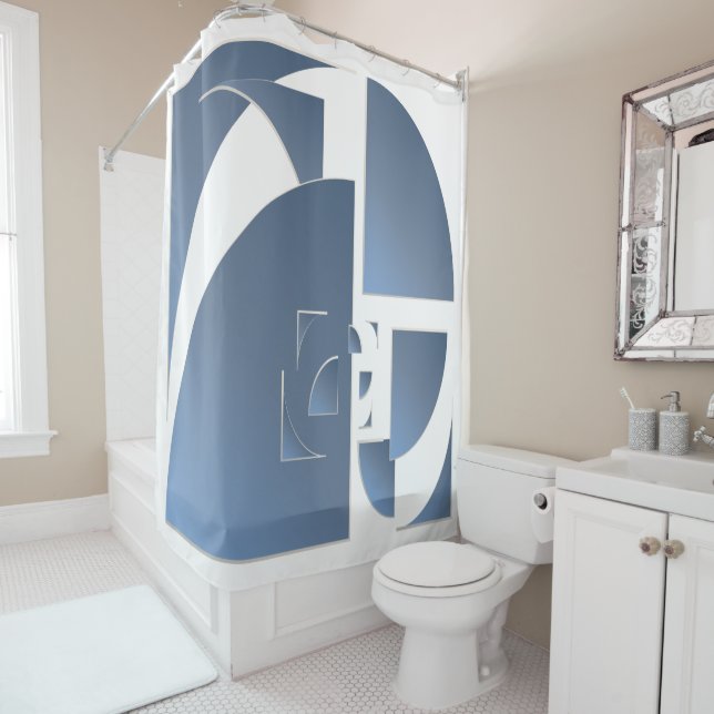 broken bluestone brick shower curtain (In Situ)