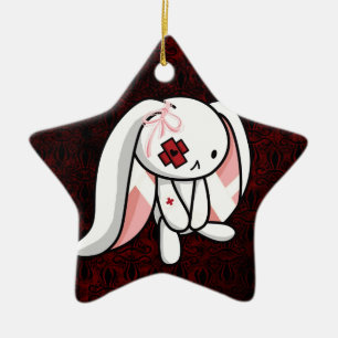 Broken Bunny Ceramic Tree Decoration