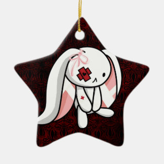 Broken Bunny Ceramic Tree Decoration