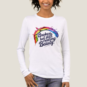 "Broken But Still Creating Beauty" Mental Health Tri-Blend Shirt