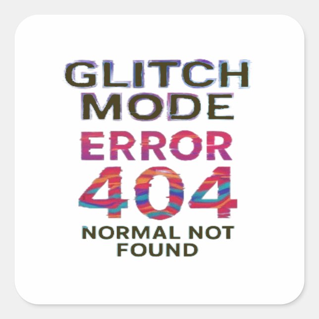 Broken Code Square Sticker (Front)