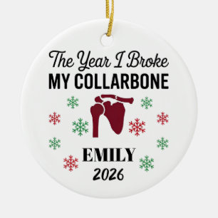 Broken Collarbone Christmas Ornament Recovery Gift