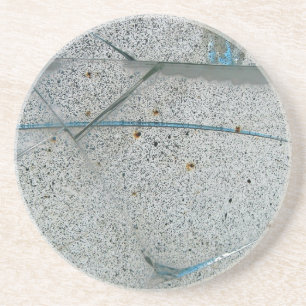 Broken Cracked and Dirty Glass Coaster