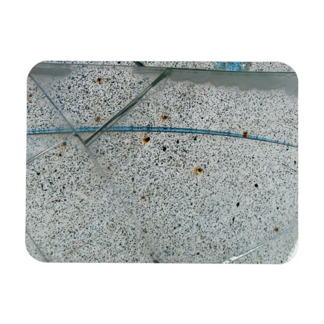 Broken Cracked and Dirty Glass Magnet (Horizontal)