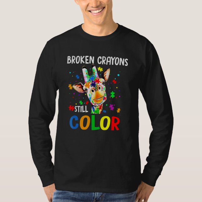 Broken Crayons Still Colour Awareness World Mental T-Shirt (Front)